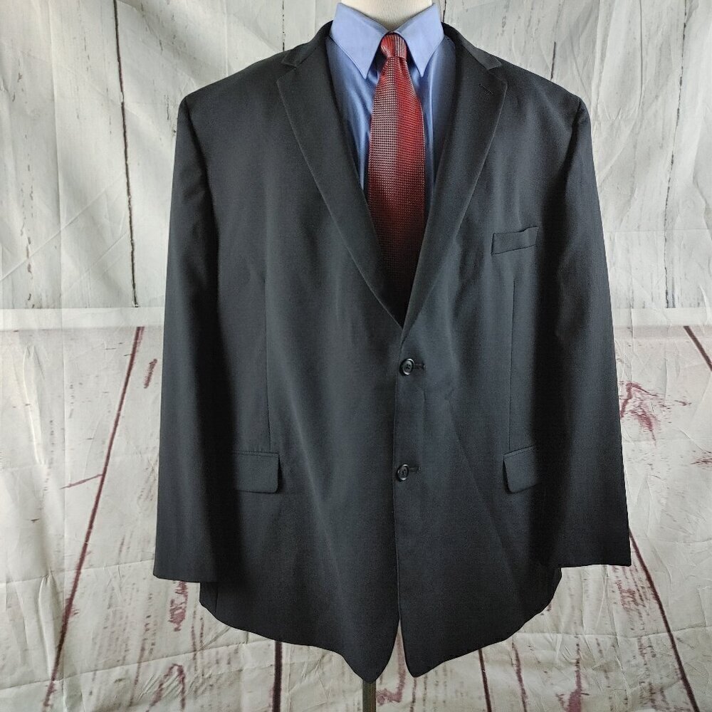 Pronto Uomo B&T 58L Wool Blend 2 Button Black Suit Jacket